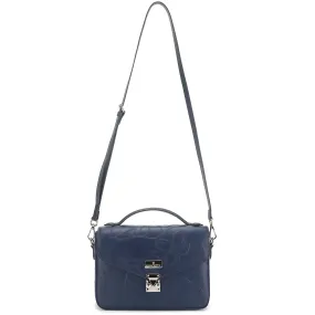 Satchel Alice Kalo Embossed Navy