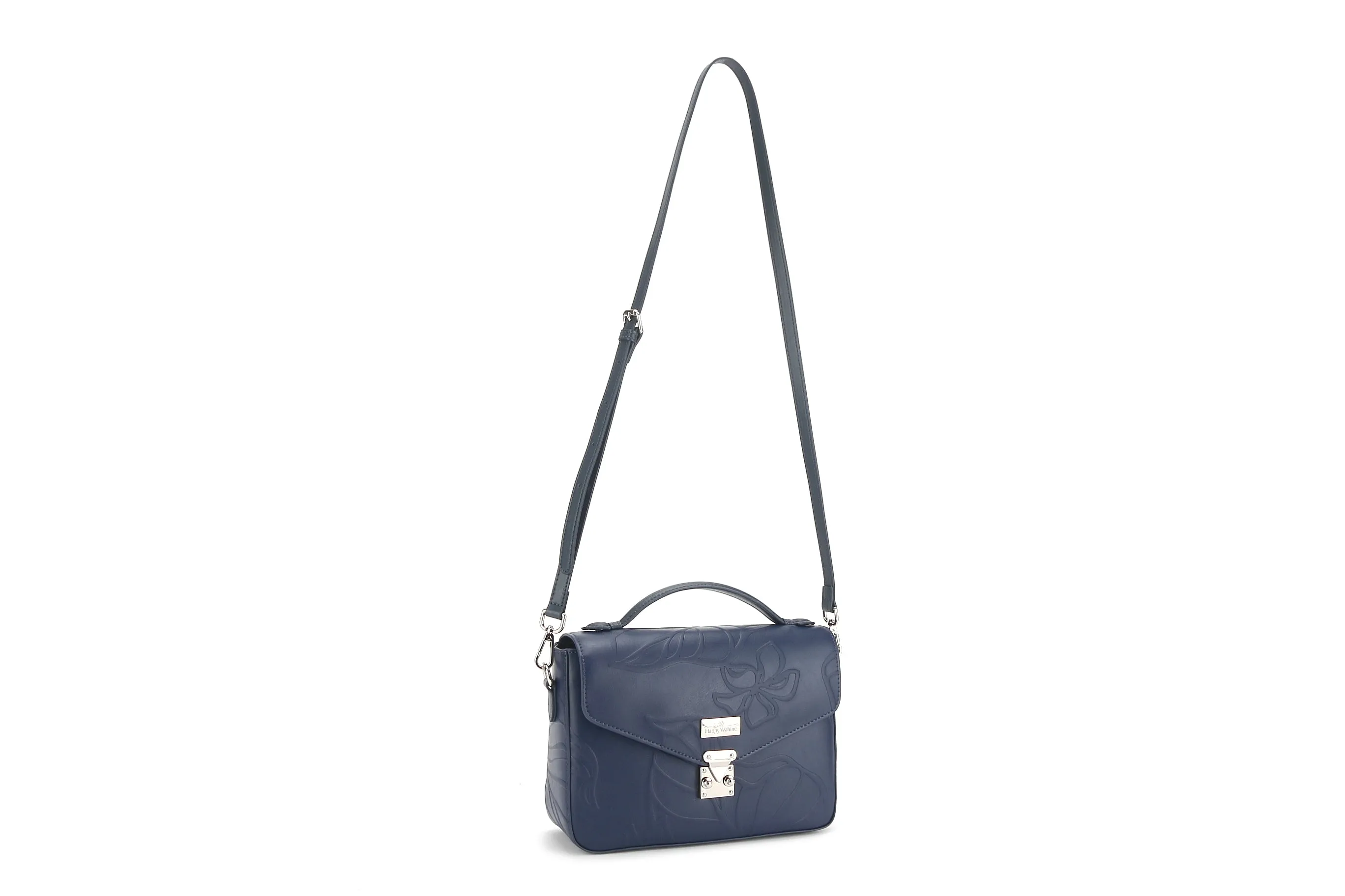 Satchel Alice Kalo Embossed Navy