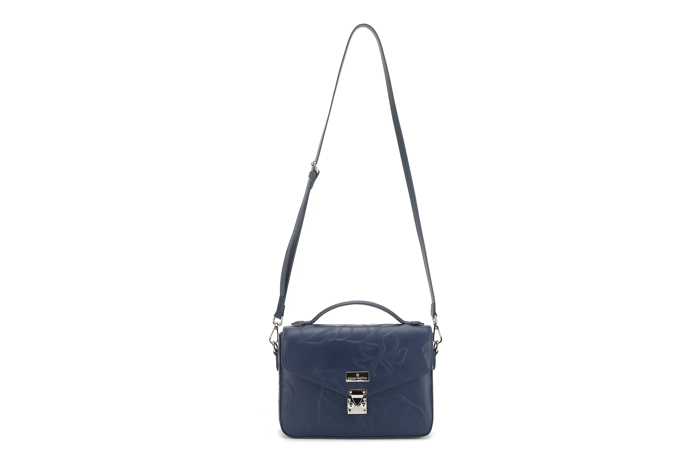 Satchel Alice Kalo Embossed Navy