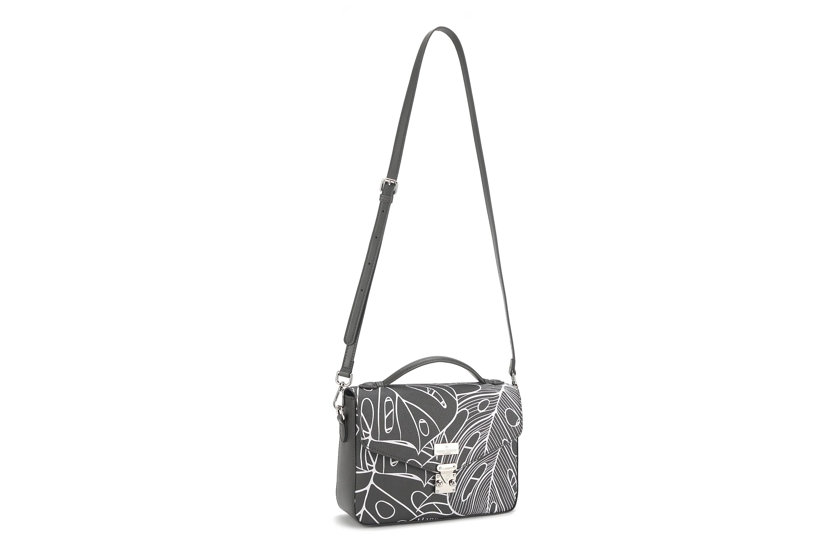 Satchel Alice Monstera Lines Grey