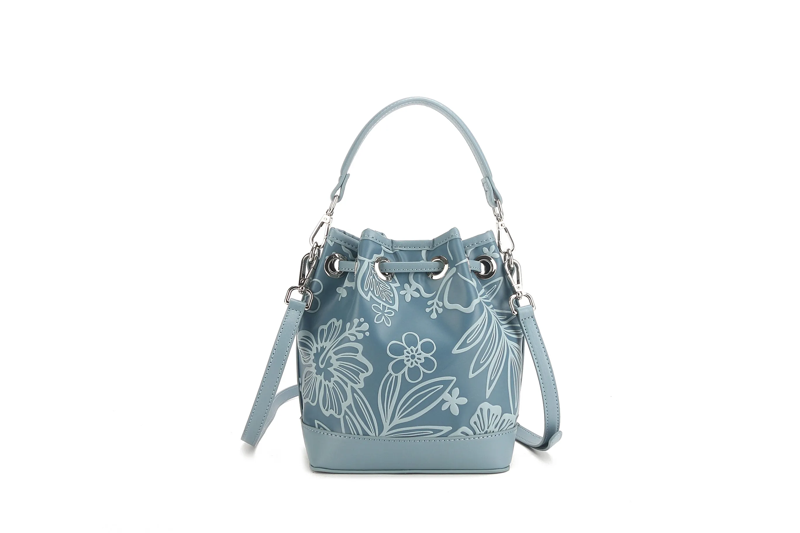 Satchel Noelani Cherry Blossom Embossed Blue