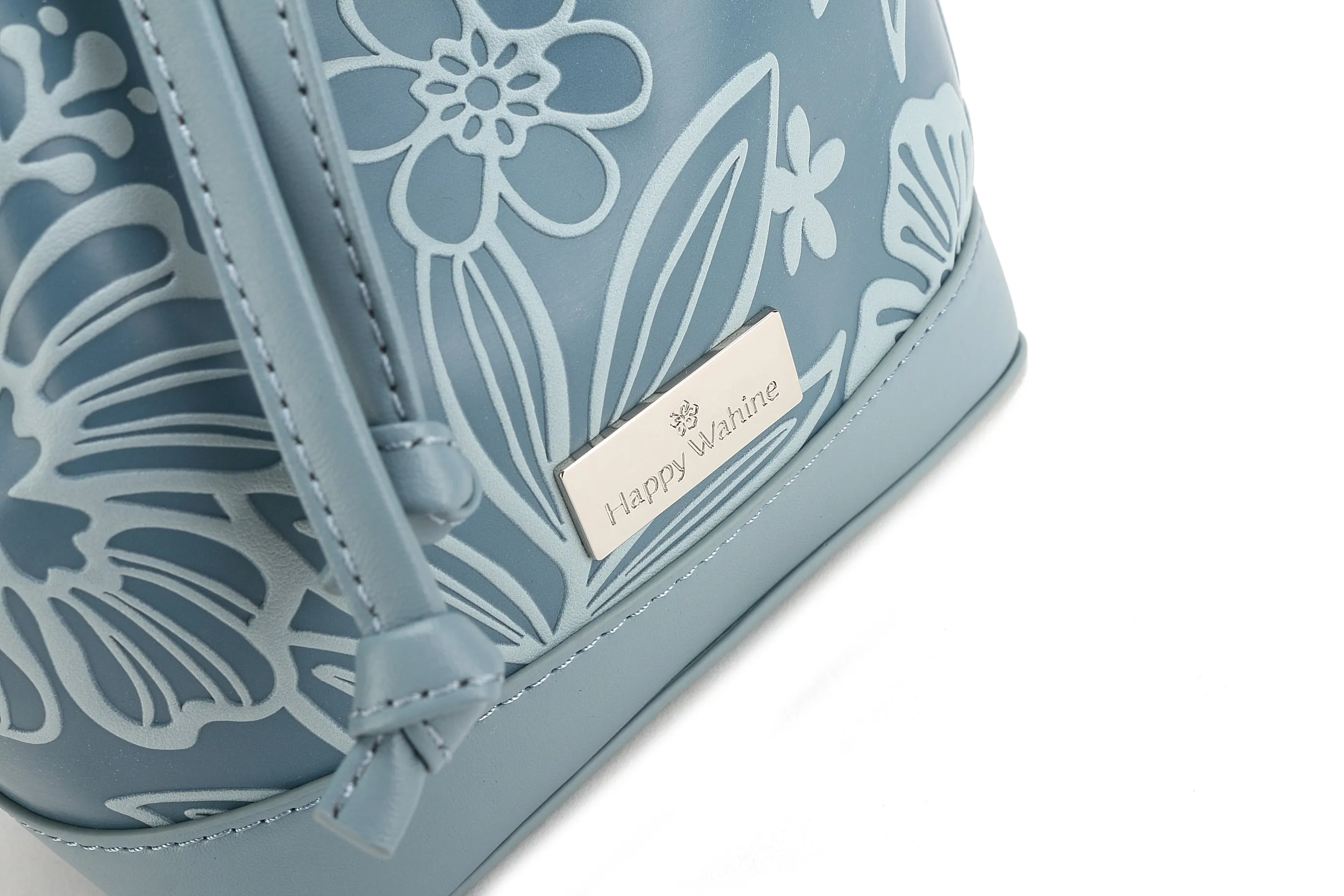 Satchel Noelani Cherry Blossom Embossed Blue