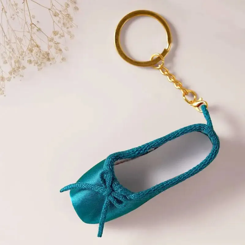 Satin Pointe Shoe Key Chain