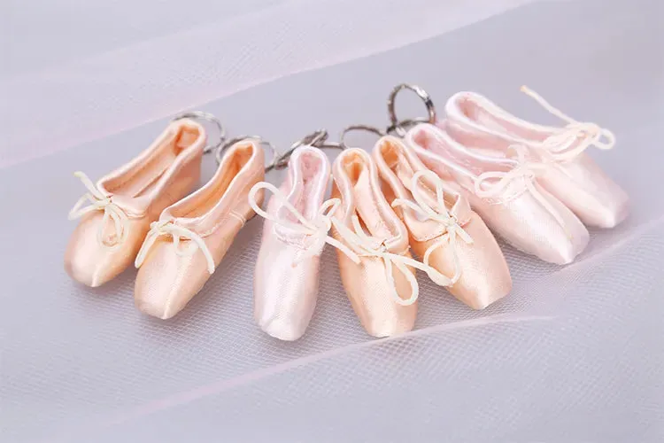 Satin Pointe Shoe Key Chain