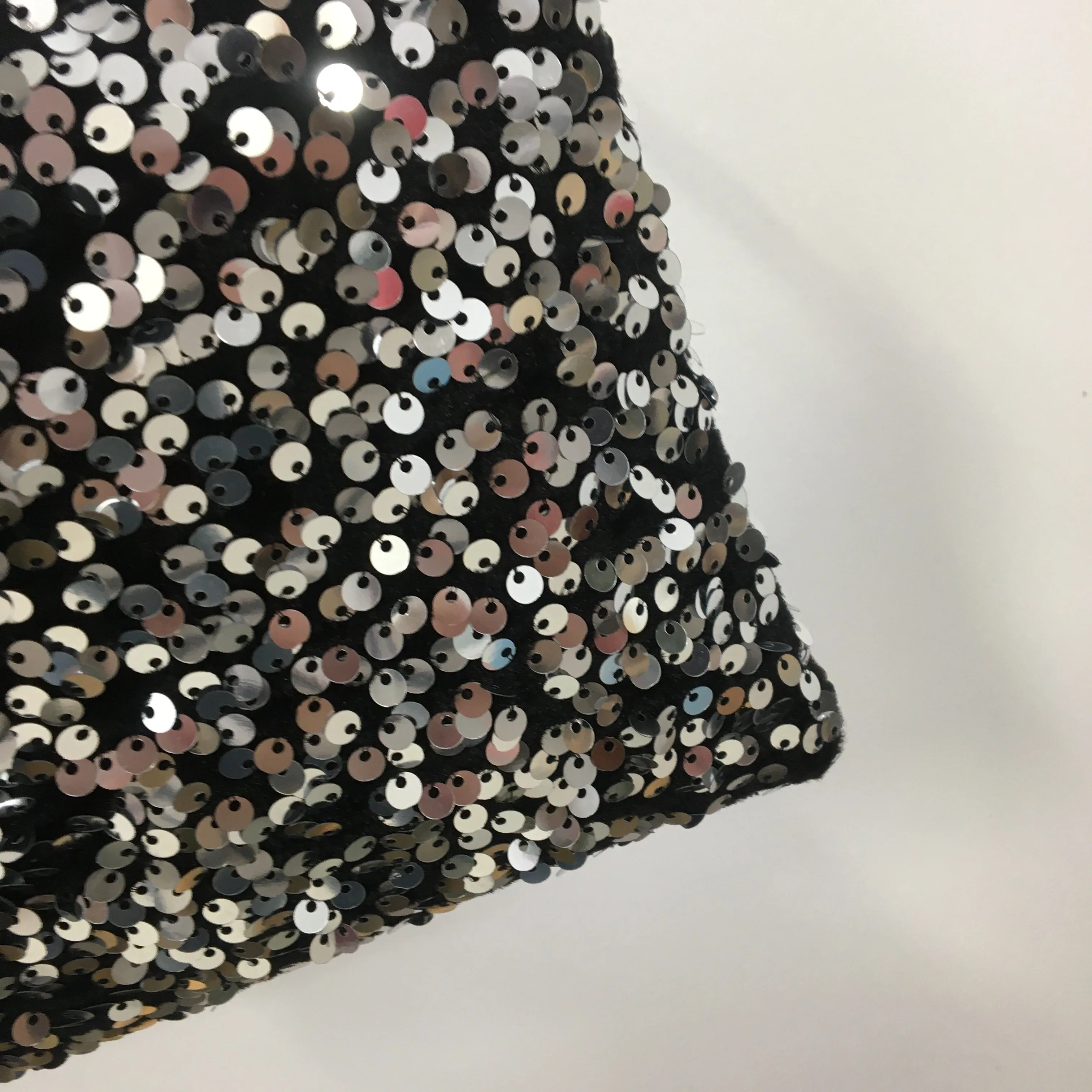 Sequin Clutch Silver Black