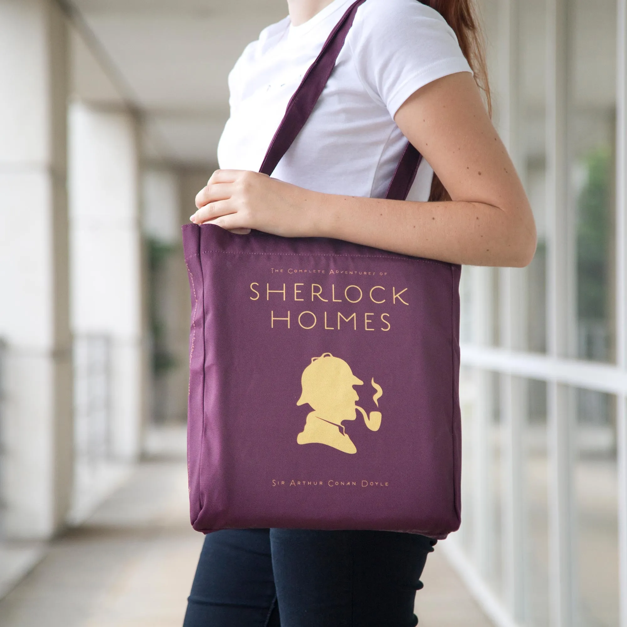 Sherlock Holmes Silhouette Tote Bag