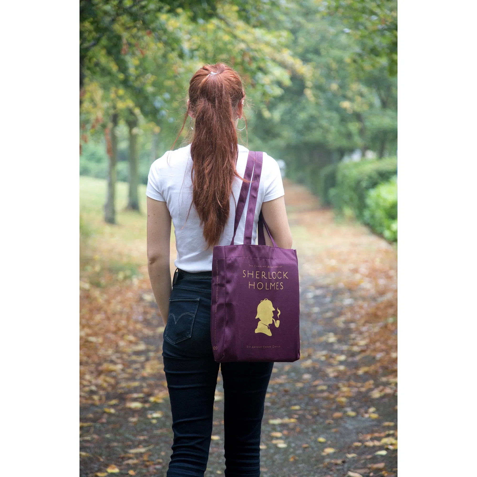 Sherlock Holmes Silhouette Tote Bag