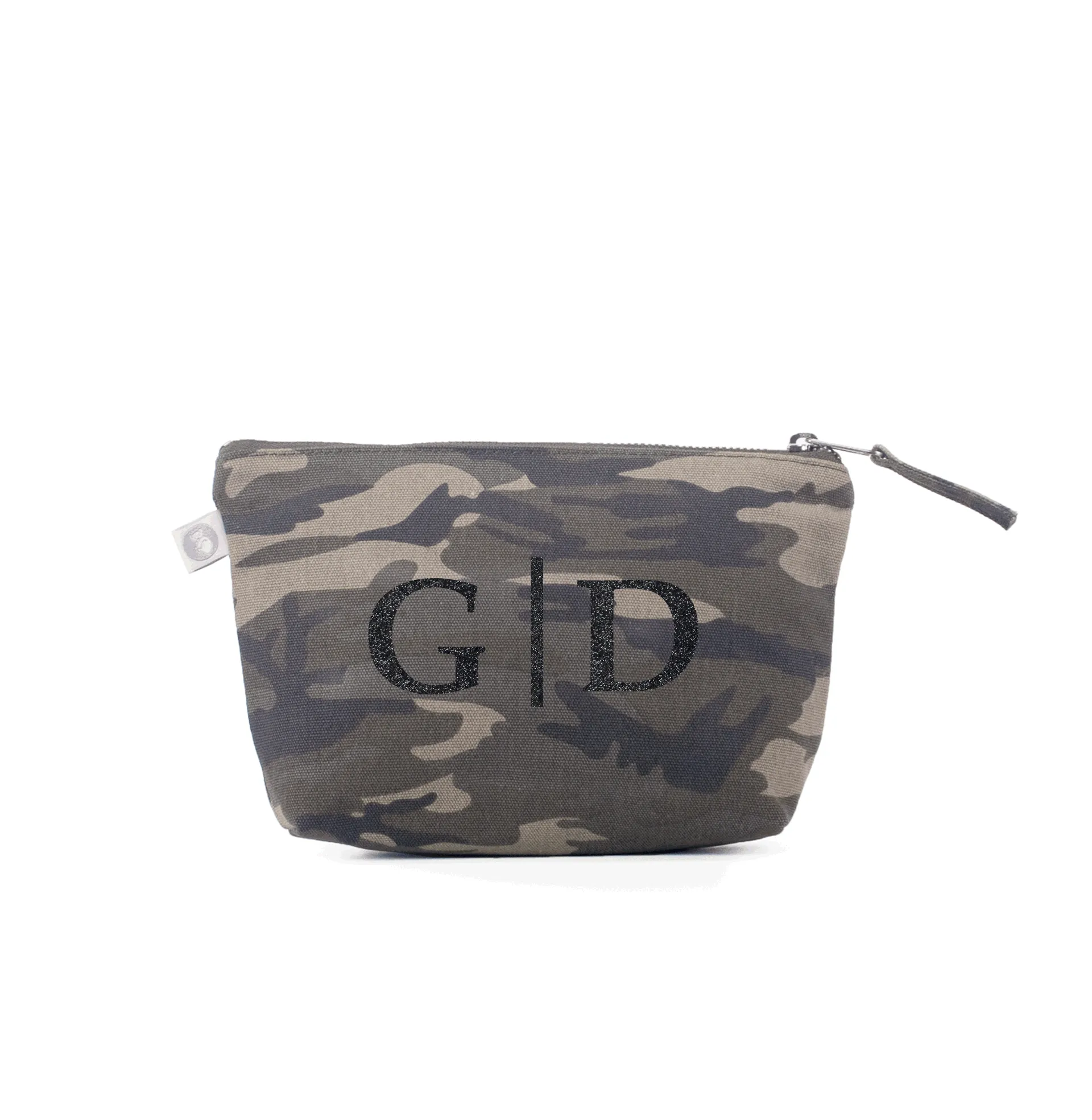 Split Letter Monogram Makeup Bag