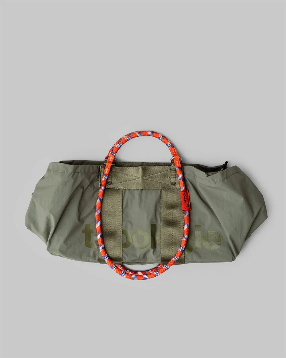 Summit Duffle Medium / Moss (Papery) / 10mm Rope Loop / Orange Patterned