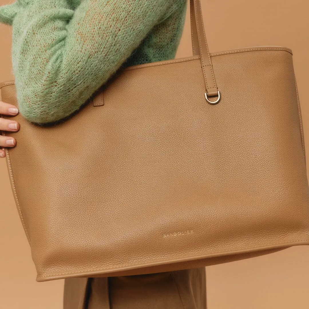 Tote Bag - Tan/Gold