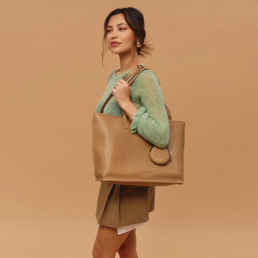 Tote Bag - Tan/Gold