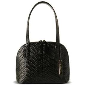 Via Veneta Provoque Eva Leather Handbag | Black