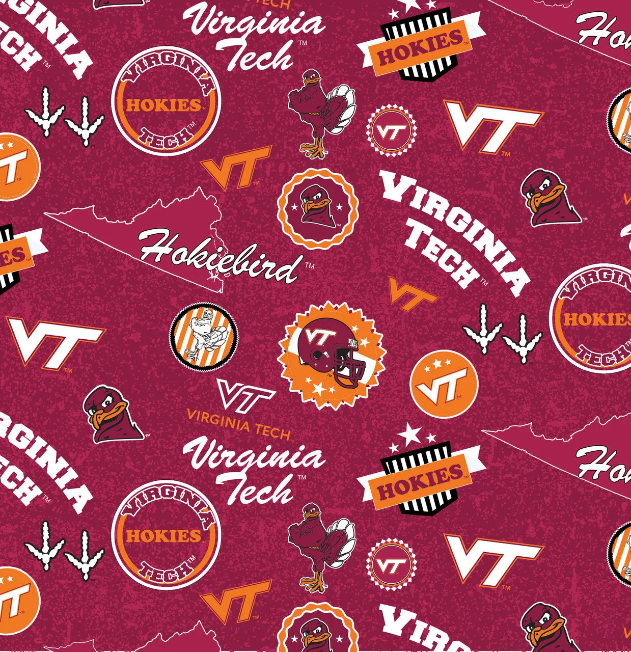 Virginia Tech Hokies Zipper Bag