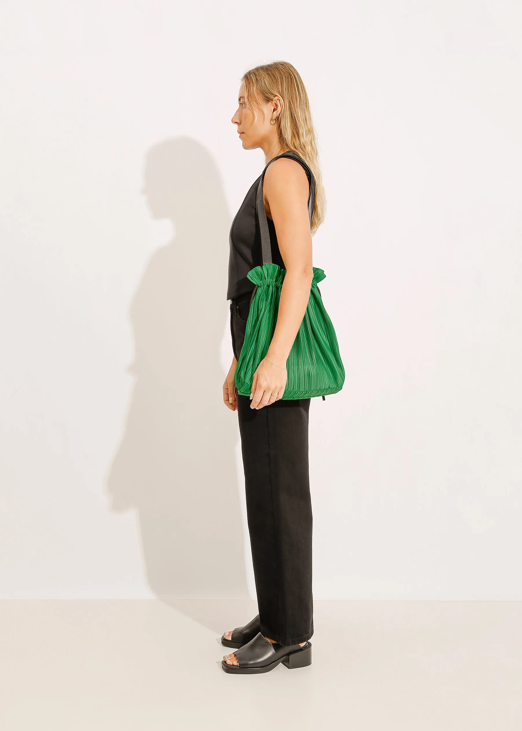 W24 | KATY PLEAT TOTE / GREEN