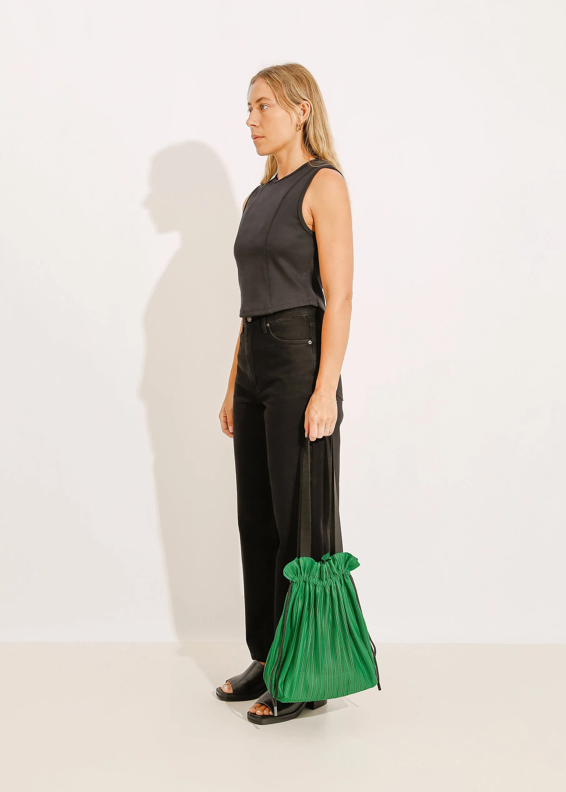 W24 | KATY PLEAT TOTE / GREEN