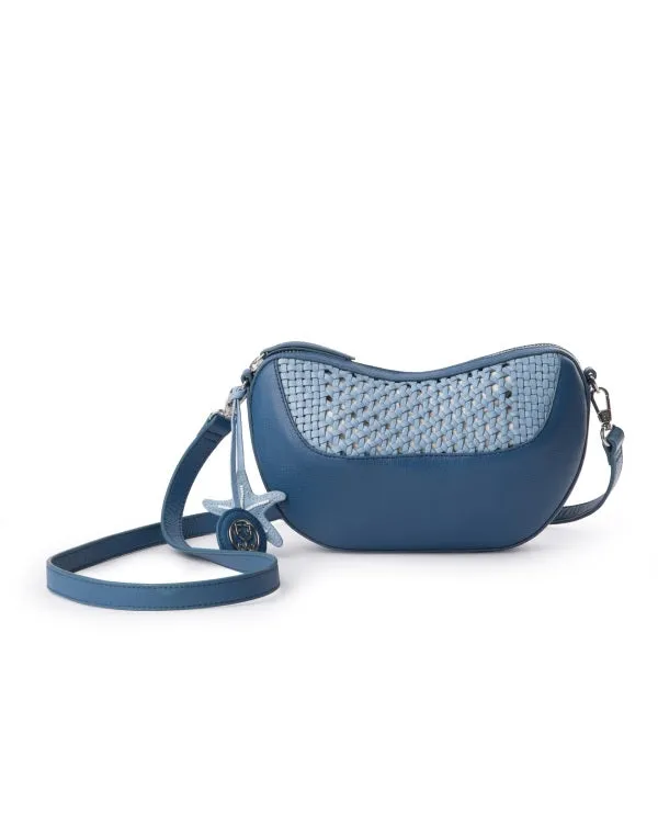 Wave Crossbody Bag : With Leather Woven Panel - Limited Edition