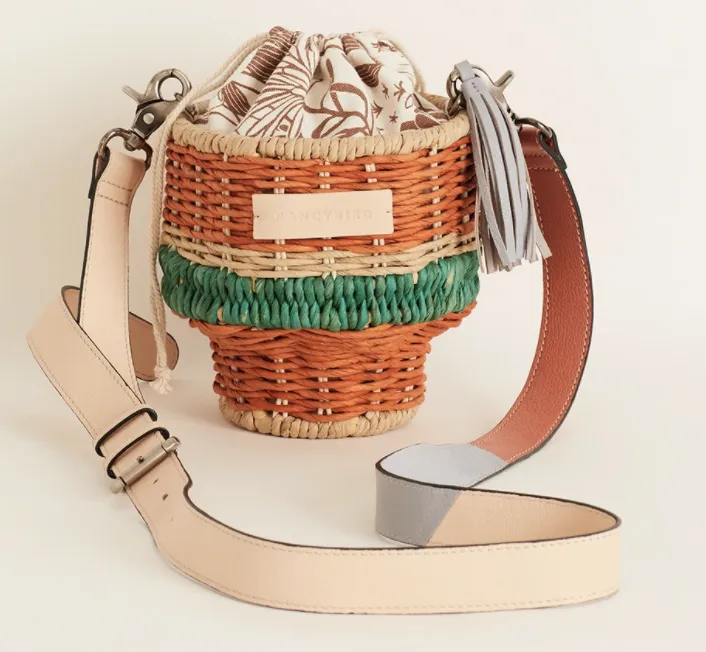 Woven rattan bag